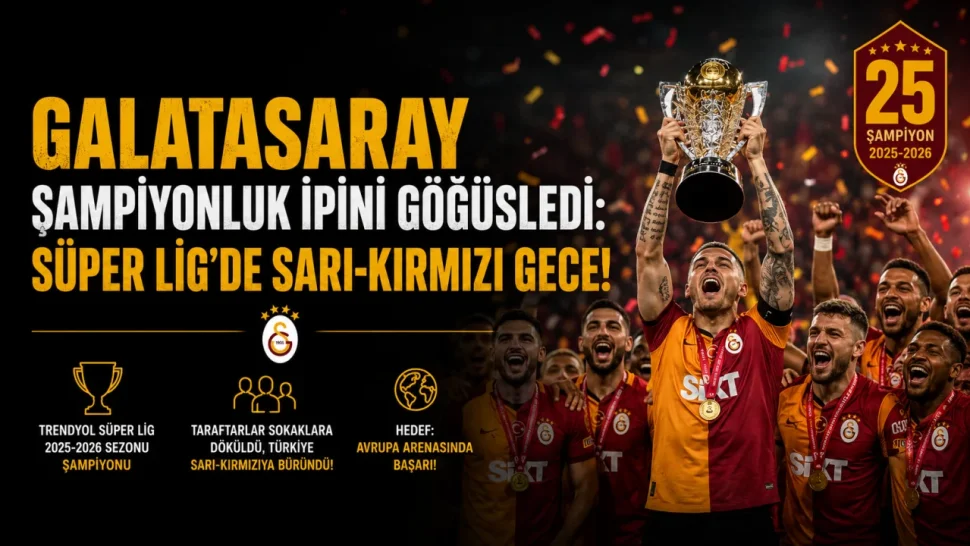 Galatasaray Şampiyonluk İpini Göğüsledi: Süper Lig'de Sarı-Kırmızı Gece!